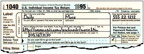 Daily Muse's 1040 tax form