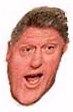Bill Clinton, open mouthed