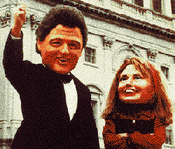 Bill and Hillary head masks