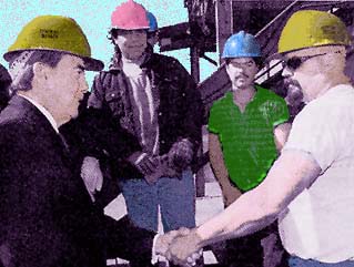 Dole meets with construction workers