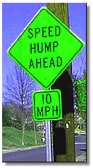 Speed Hump Ahead traffic sign