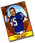 Jack Kemp, Quarterback trading card