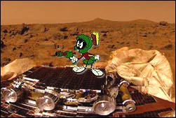 Pathfinder--with friend--on Mars